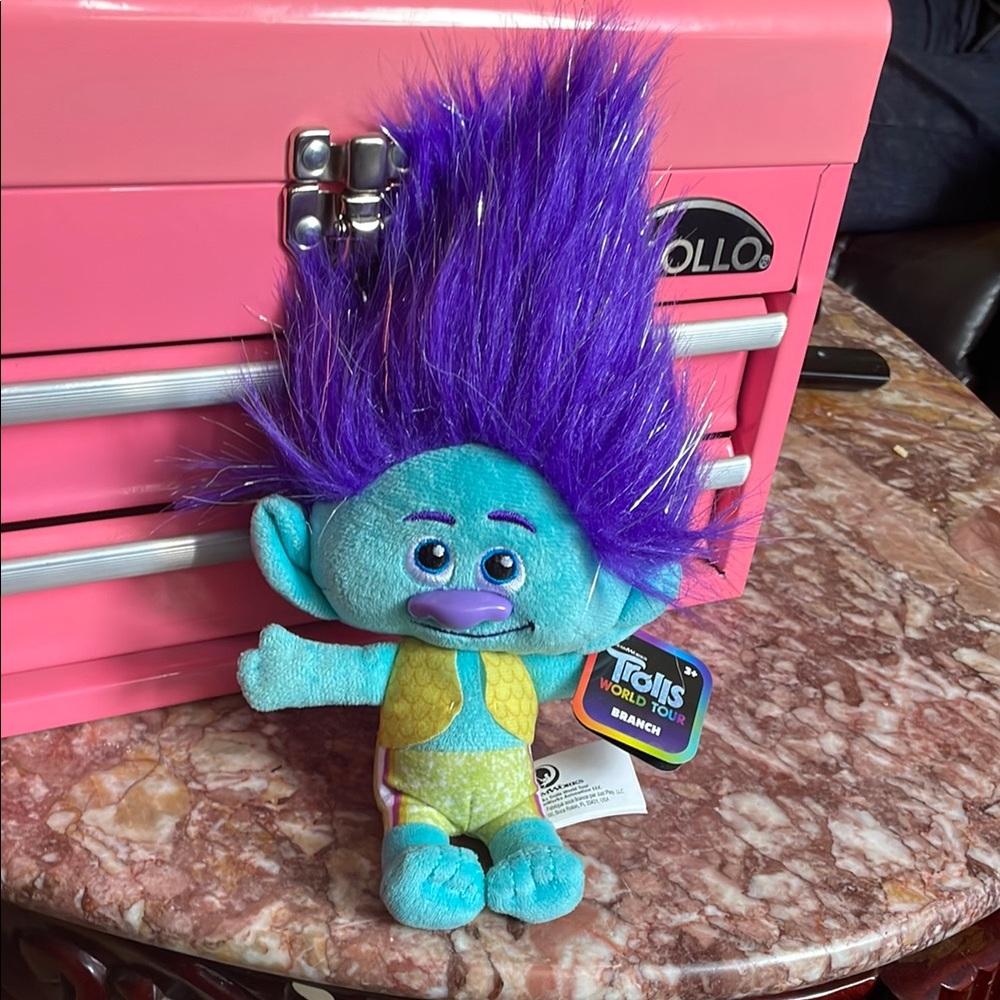 Trolls Plush Toy Blue and Purple Stuffed Animal